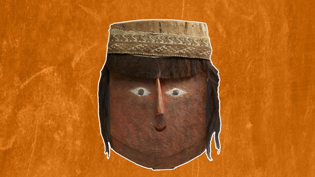 Mummy mask with wig: A 1,000-year-old 'false head' found in Peru that was crafted with real human hair and toxic red cinnabar