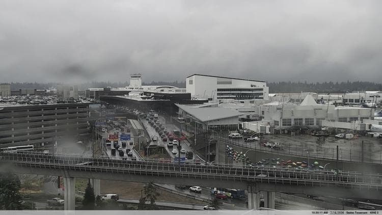 Thunderstorms delay flights at SEA Airport