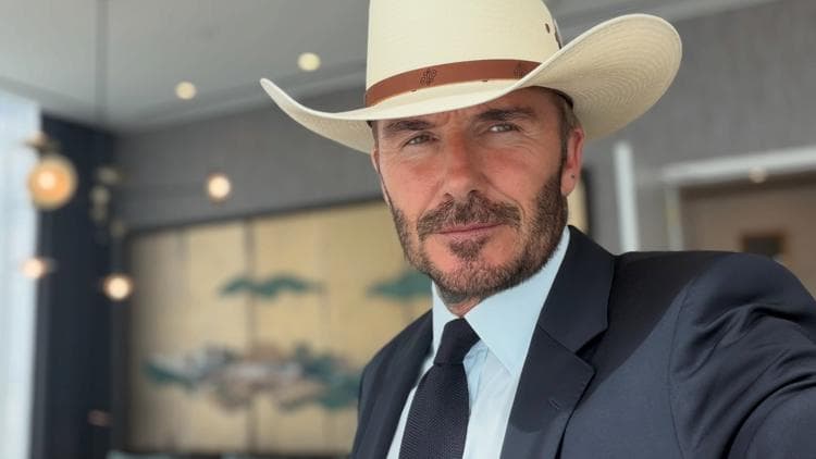 Soccer legend David Beckham embraces Texas culture, gifted cowboy hat from a North Texas hat store