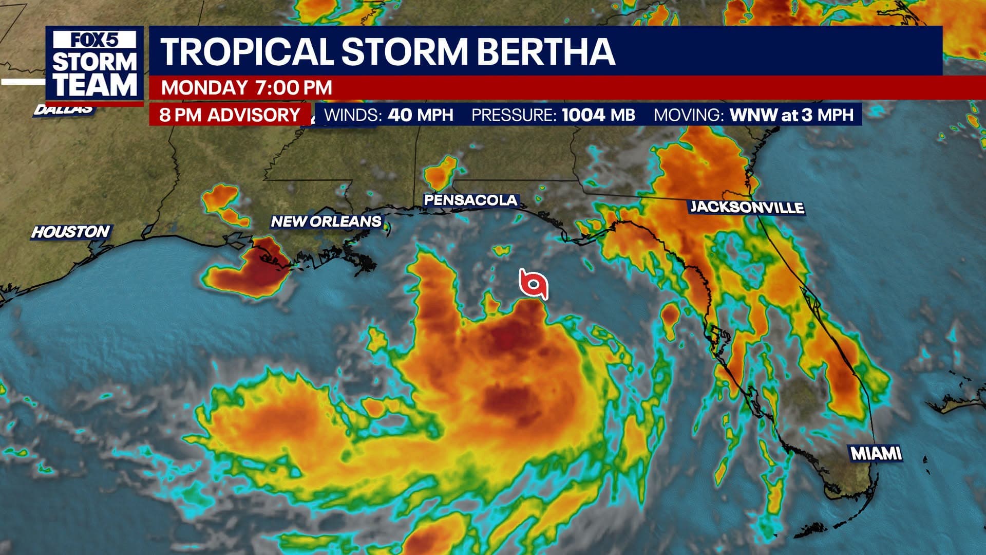 Tropical Storm Bertha forms on track approaching US Gulf Coast